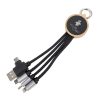 Kabel 4w1 z podświetlanym logo w drewnianej obudowie, LH-ZMU05 P089596G