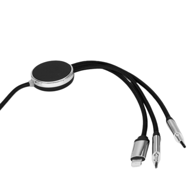 Kabel 4w1 z podświetlanym logo długi 120 cm P087094K