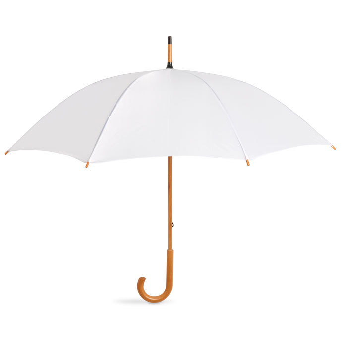 Parasol z drewnianą rączką P017133O bialy