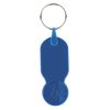 Plastikowy brelok z żetonem 1 € / Key01 P090265P royal blue