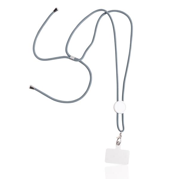 Smycz z uchwytem na telefon z RPET / Daily P092680P PM-IP140864-W