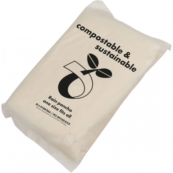 Poncho przeciwdeszczowe biodegradowalne FLEURUS P089099G EG-188266