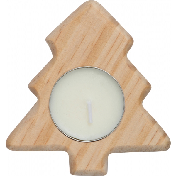 Drewniany świecznik w kształcie choinki P087301K