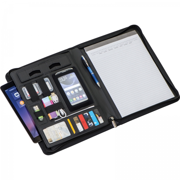 Folder A4 z notatnikiem w linie i kieszenią na tablet P085895K