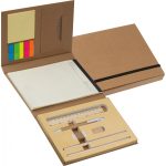 Folder z notatnikiem w linie i przyborami do pisania P086394K