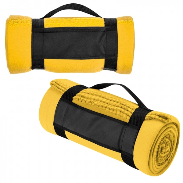 Koc z polaru NASHVILLE P087655G żółty Koc z polaru NASHVILLE P087655G żółty