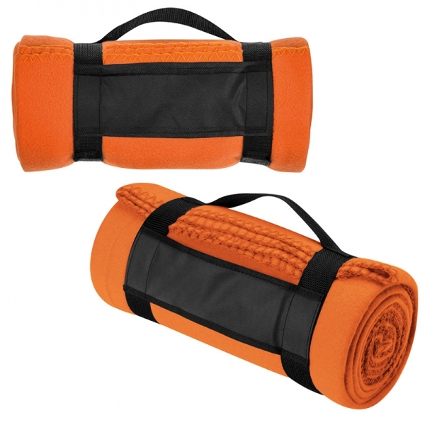 Koc z polaru NASHVILLE P087655G pomarańczowy Koc z polaru NASHVILLE P087655G pomarańczowy