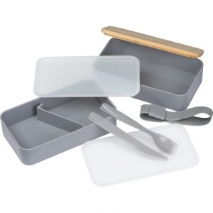 Lunch box 2x600 ml ze sztućcami PESCARA P089321G EG-2531-W