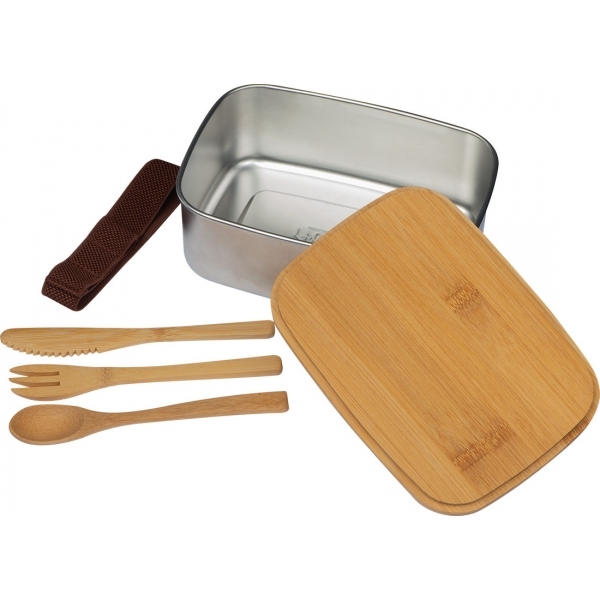 Lunch box ze sztućcami 1000 ml DIEST P089138G