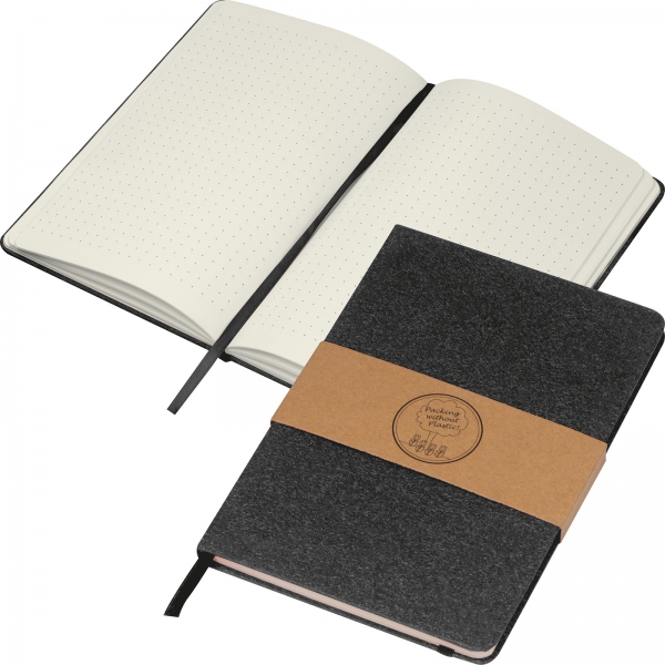 Notatnik A5 w kropki P086657K czarny