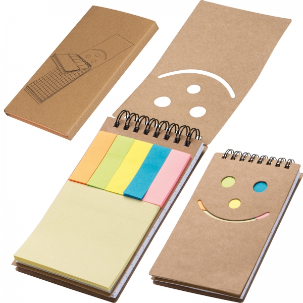 Notatnik w kratkę z karteczkami do markowania P085593K