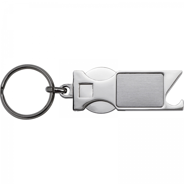 Brelok metalowy otwieracz do butelek z żetonem P085727K