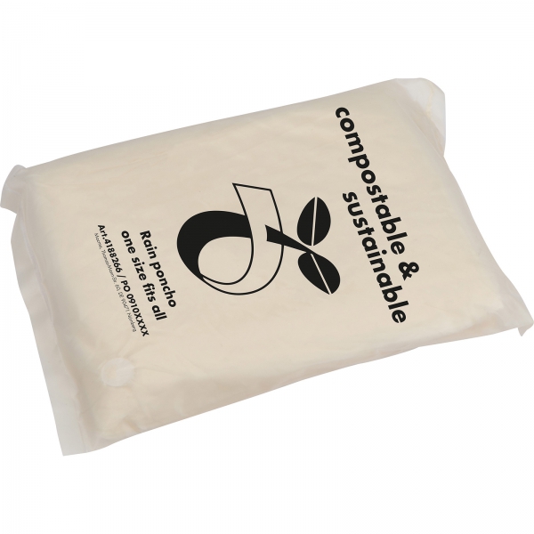 Poncho przeciwdeszczowe biodegradowalne P086699K