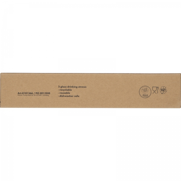 Słomki do napojów szklane 2 szt. 21 cm P086636K