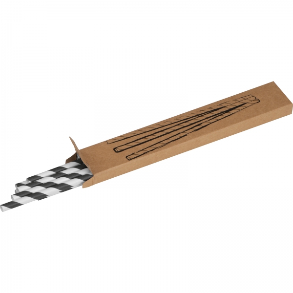 Słomki do napojów tekturowe 10 szt. LINA P086396K MC-81191-W