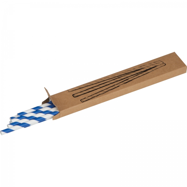 Słomki do napojów tekturowe 10 szt. P086396K niebieski