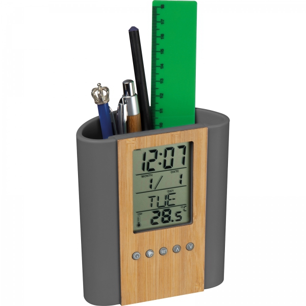 Stojak biurkowy z zegarem P086797K