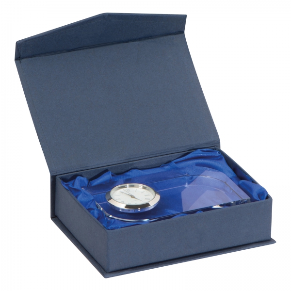 Szklany blok z zegarem P084909K