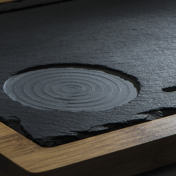 Taca bambusowa z łupkiem P085664K