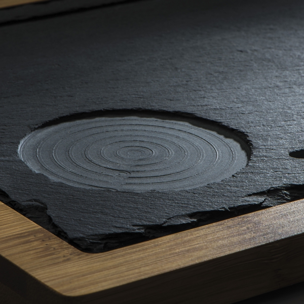 Taca bambusowa z łupkiem P085664K