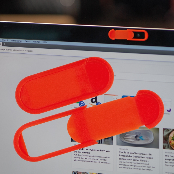 Zaślepka na kamerę w laptopie P086796K czerwony