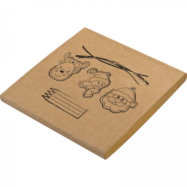 Zawieszki na choinkę do kolorowania z kredkami P087068K