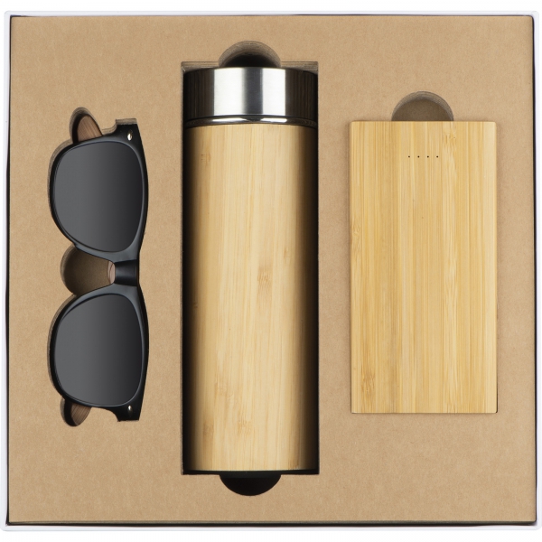 Zestaw butelka 350 ml, okulary, power bank 8000 mAh P086646K