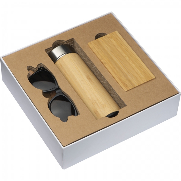 Zestaw butelka 350 ml, okulary, power bank 8000 mAh P086646K