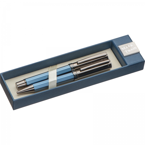 Zestaw piśmienny długopis i pióro kulkowe Mark Twain P085179K