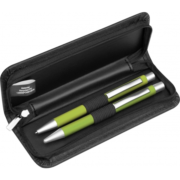 Zestaw piśmienny soft touch UPPSALA P089700G jasnozielony