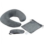 Zestaw podróżny poduszka, opaska, zatyczki do uszu P086167K