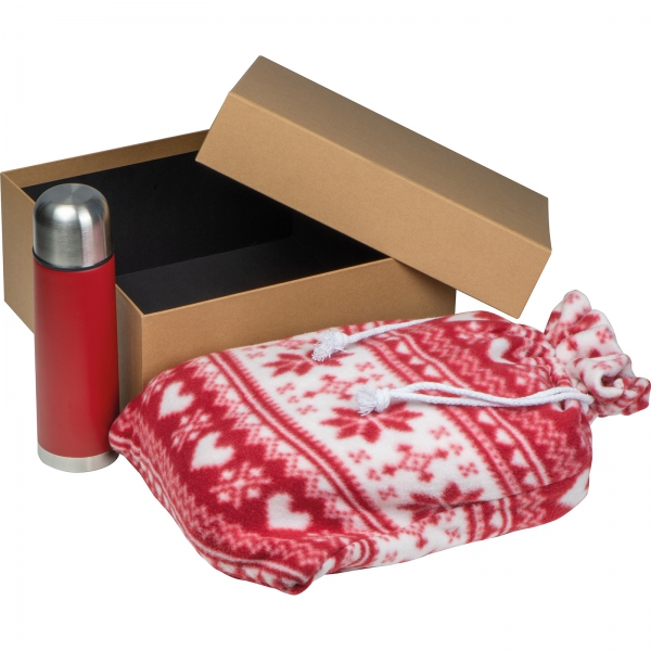 Zestaw termos 500 ml i koc świąteczny P087167K