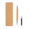 Metalowo korkowe pióro kulkowe, opakowanie prezentowe / Croller P090939P