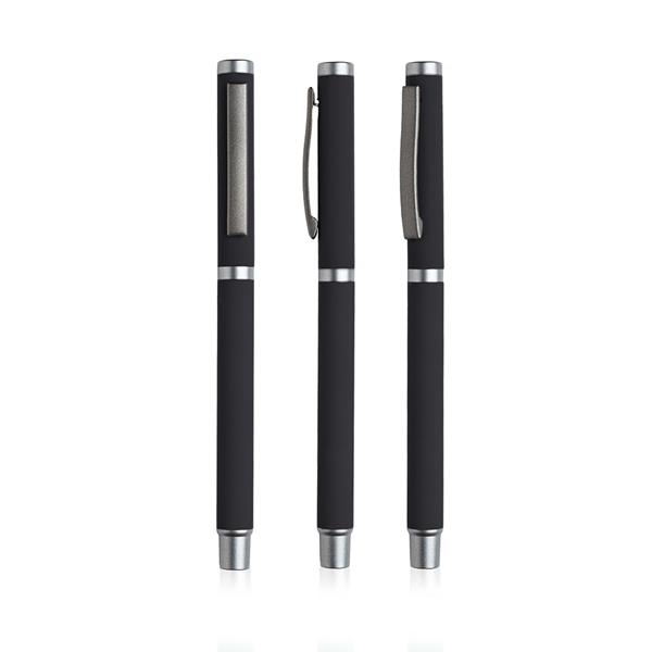 Metalowe piórko kulkowe soft touch / Jagger P091143P czarny