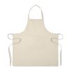 Fartuch z bawełny z recyklingu P053430O bezowy
