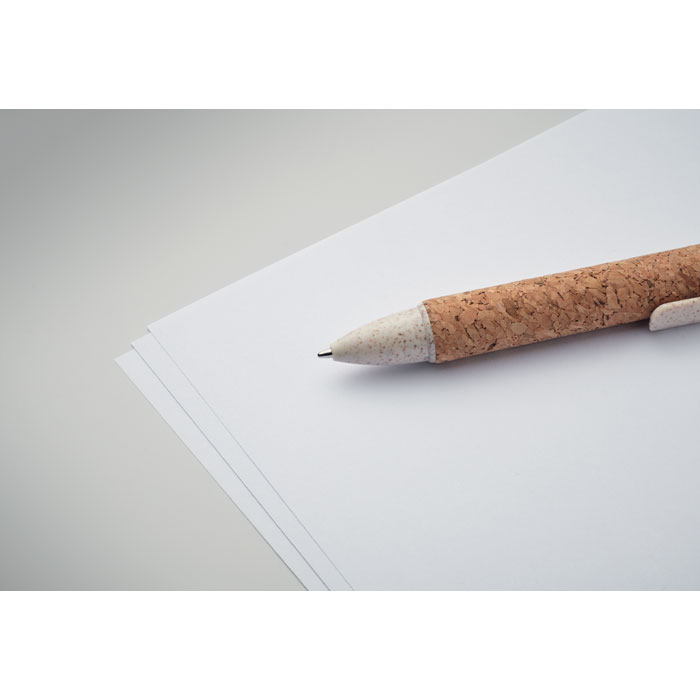 Korkowy długopis z 4-kolorowym tus P100805O