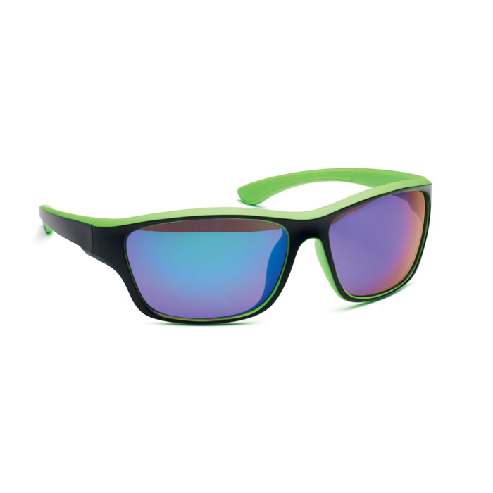 Lustrzane sportowe okulary przeciw P101087O limonka