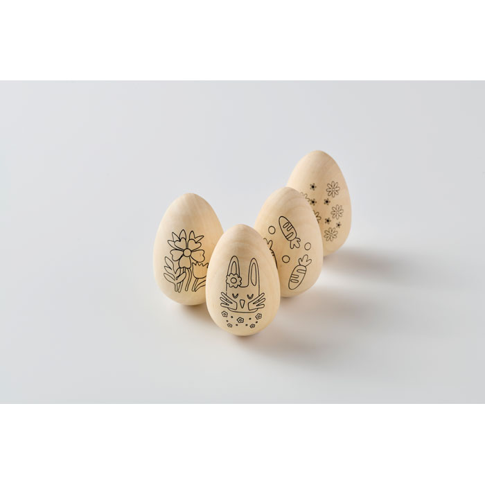 Zestaw drewnianych jajek do malowa P101146O