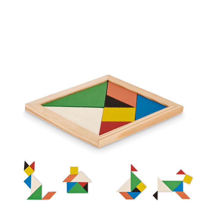 Drewniane puzzle Tangram P045519O MI-MO6693-40