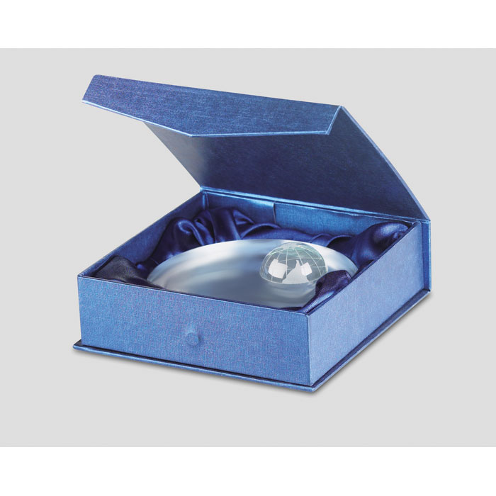 Szklana patera glob P017756O