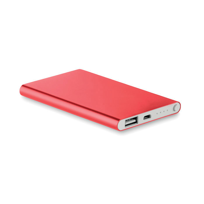 Płaski Powerbank 4000mAh P018401O czerwony