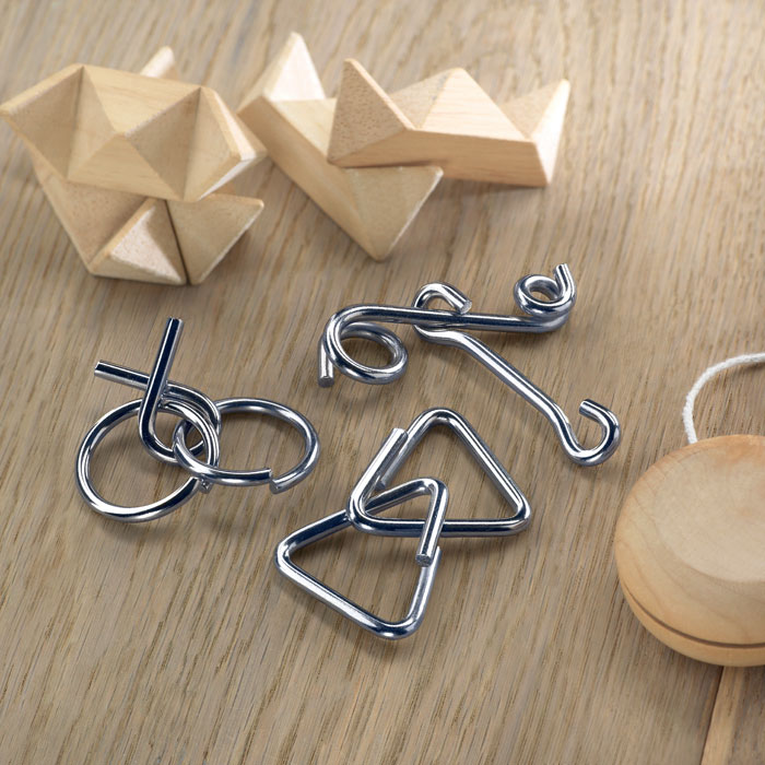 Zestaw 3 metalowych łamigłówek P018901O