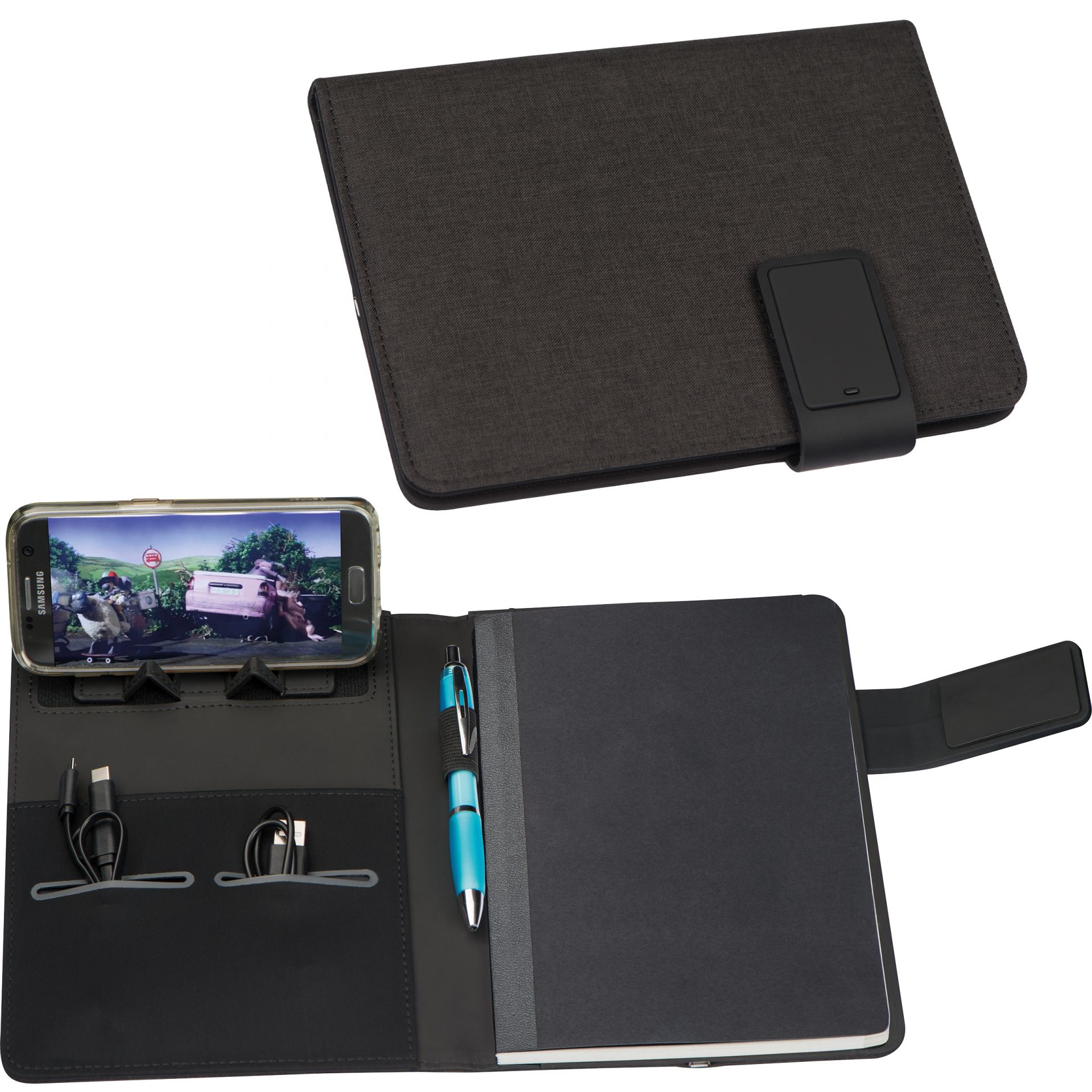 Notatnik z power bankiem 4000 mAh P106610K czerwony