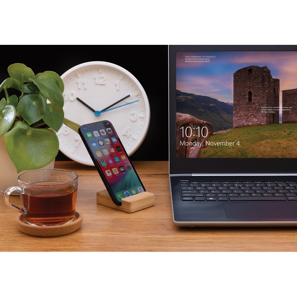 Bambusowy stojak na telefon P010279X