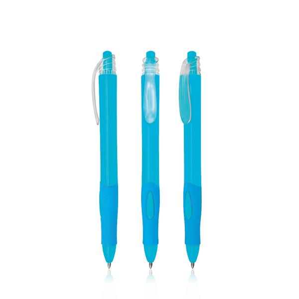 Długopis plastikowy z przezroczystymi elementami / Tetron P090127P sky blue