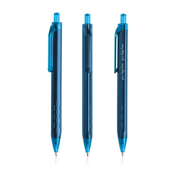 Plastikowy trójkątny długopis / Triplast P093233P petroleum