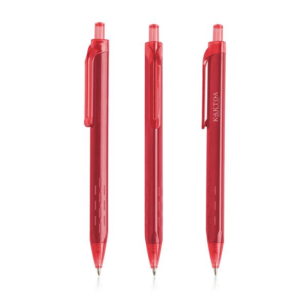 Plastikowy trójkątny długopis / Triplast P093233P dark red