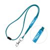 Smycz z karabińczykiem regulowana / Ribbon P090277P tourquise blue