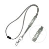 Smycz z karabińczykiem regulowana / Ribbon P090277P light grey