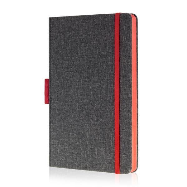 Notes A5 PU z uchwytem na pióro / Exnote P090906P czerwony